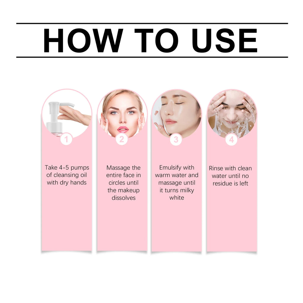 Collagen Makeup Remover Oil Jojoba Oil Makeup Remover Deep Cleansing Pore Dirt Gentle Daily Emulsifying Facial Cleanser Cosmetic
