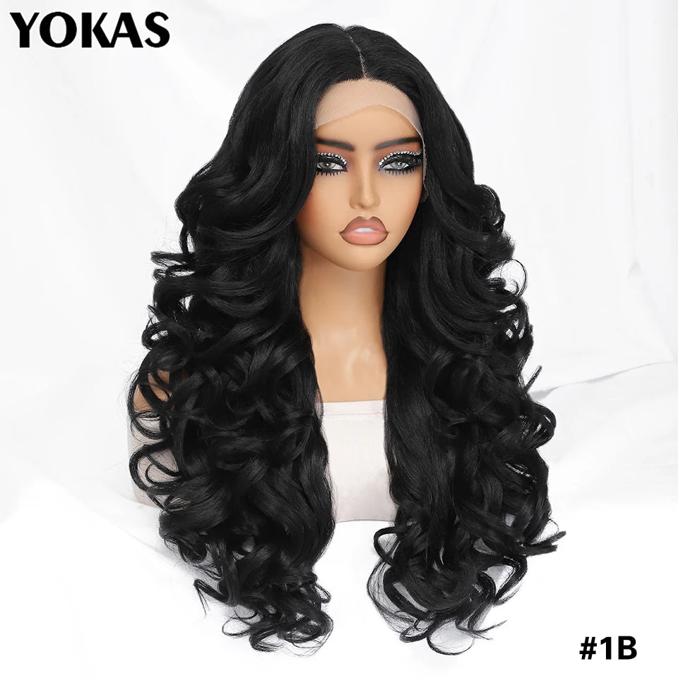 Latisha Lace Front Wigs Synthetic 24 Inch T Part Wigs For Afro Women Latisha Sensational Wigs With Baby Hair For African Female