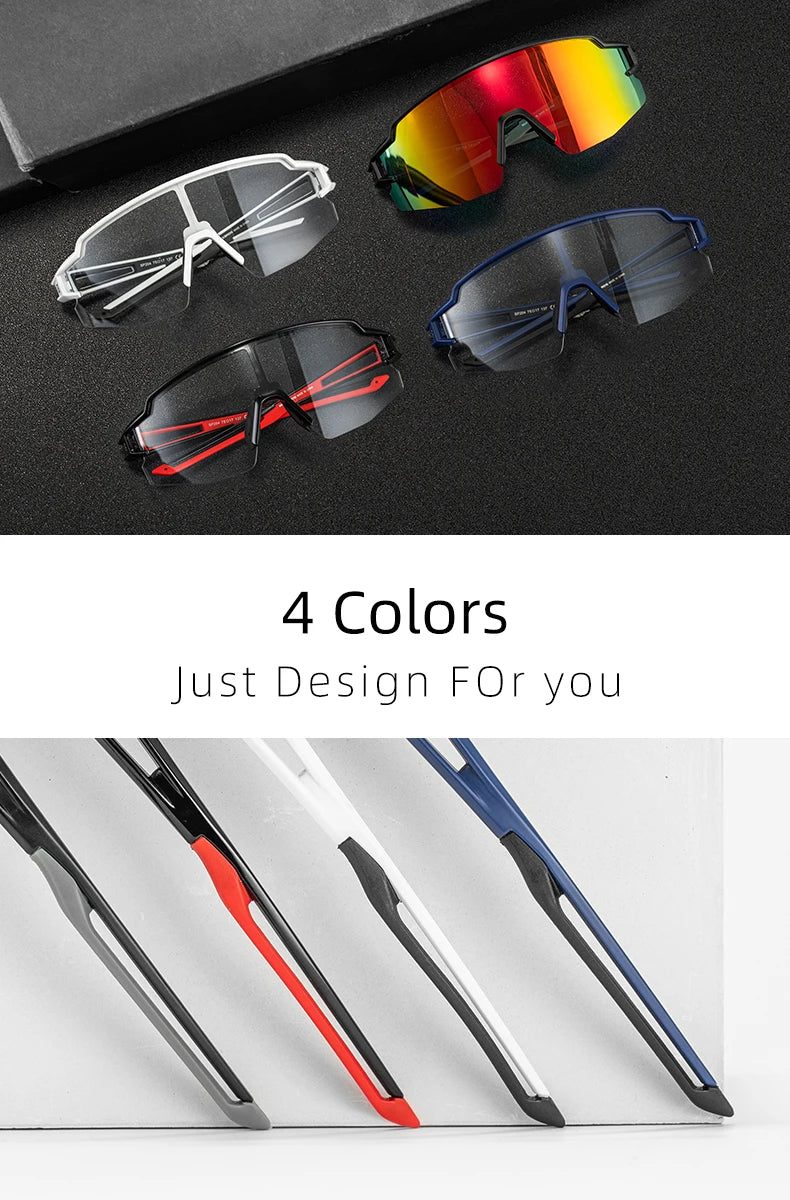 ROCKBROS Cycling Glasses Polarized UV400 Protection Bicycle Sunglasses Men Women Photochromic MTB Road Bicycle Goggles Eyewear