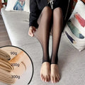 Warm Tights For Women Winter Fleece Leggings Thermal Stockings Woman Insulated Printed Pantyhose Skin Effect Sock Pants