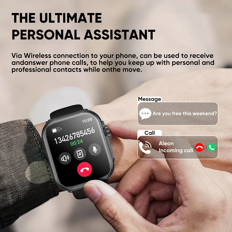 Watch Ultra 2 SE Men Women 1000mAh AMOLED Heart Rate 100+Sport Bluetooth Call GPS Track Waterproof Smart Watch For IOS Android