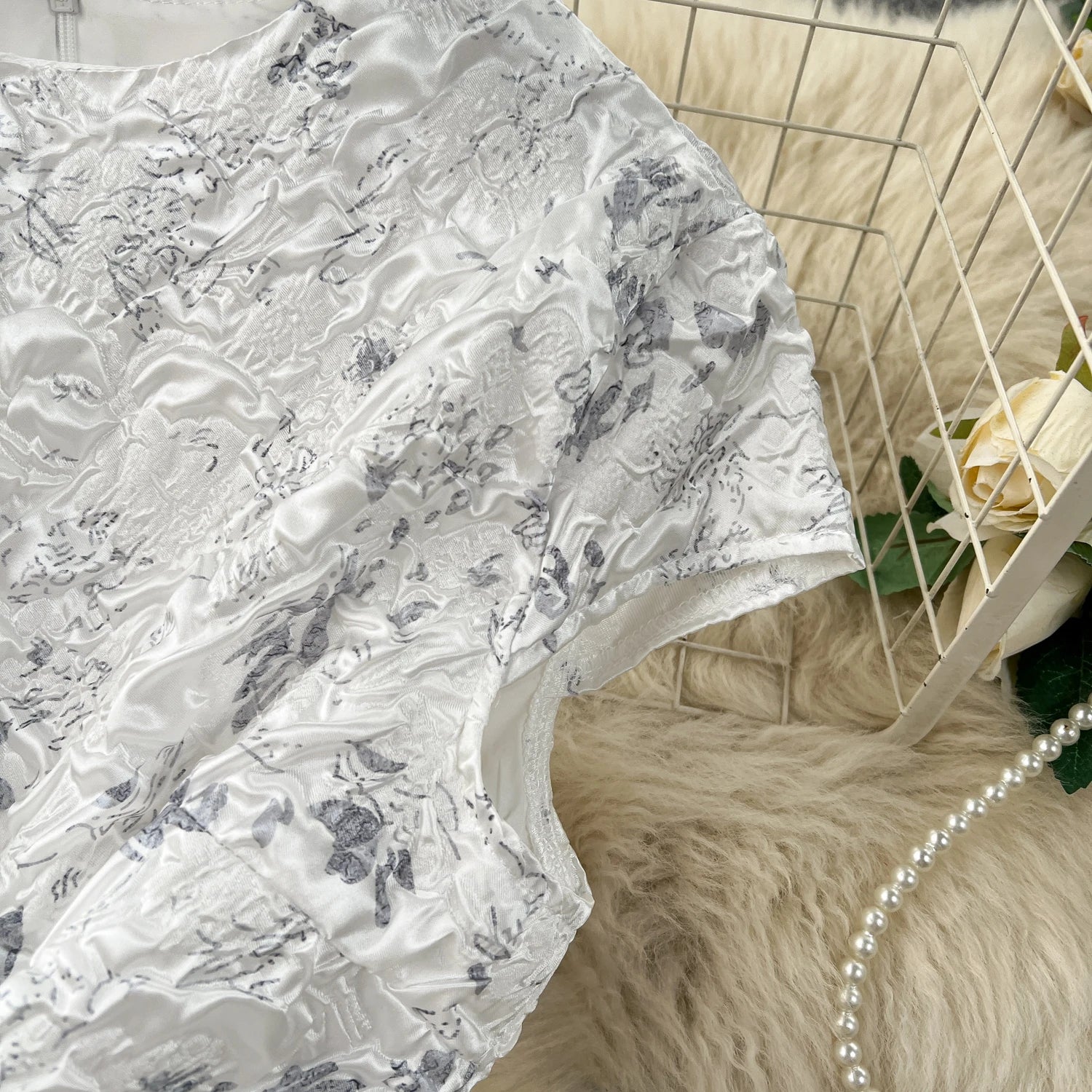 Court Style Elegant Long Dresses for Women Jacquard O-neck Short Sleeve A-line High Waist Vestidos Mujer Frenchic Dress Dropship