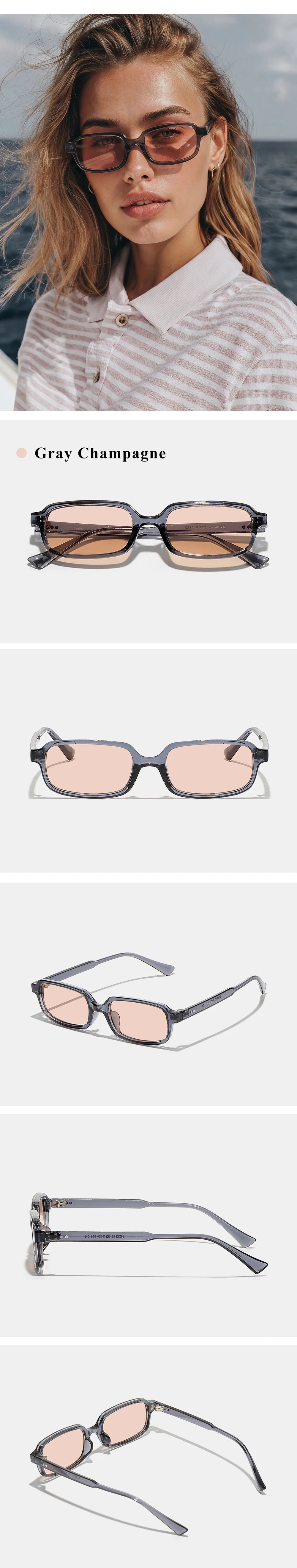 Ruiao Women Small Square Sunglasses Retro Fashion UV400 Sun Glasses for Women Luxury Brand Designer Eyewear Female Shades
