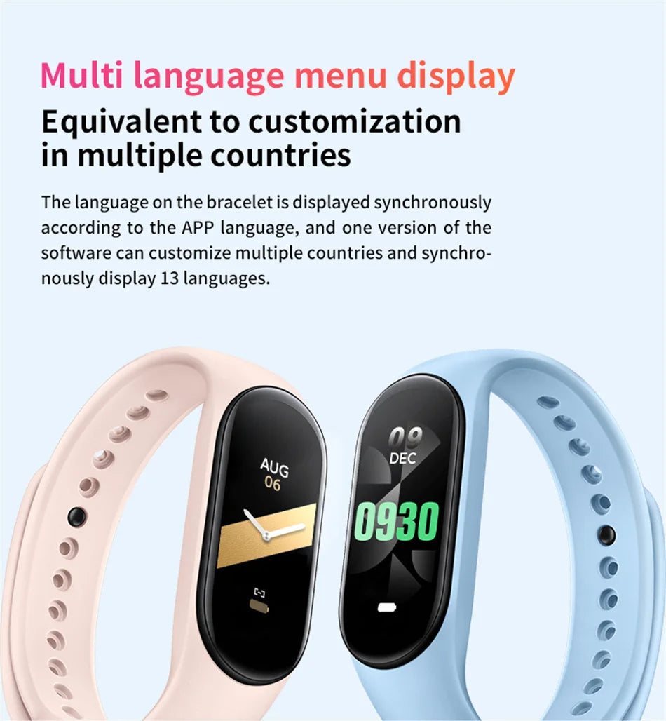 2026 New Hot Amoled Men Smart Band Women Heart Rate Smart Wartch Waterproof Smart Bracelet Sport Fitness Tracker For Android IOS