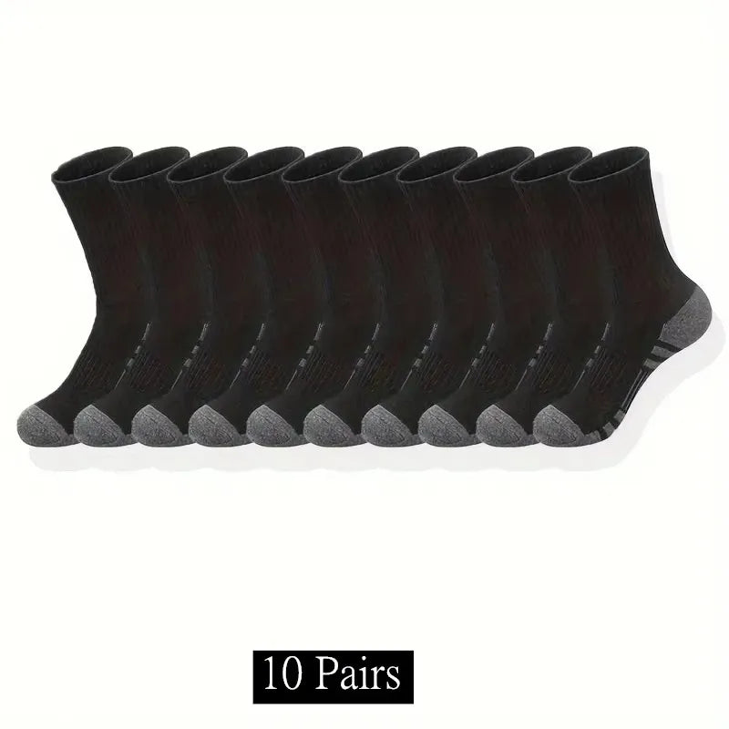 10/20/30 Pairs Men's Classic Crew Socks Unisex Sports Socks for Men Running Basketball Anti-slip Outdoor Breathable Man Socks