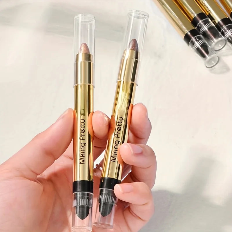 Waterproof Pearly Eyeshadow Pencil Stick 7 Colors Long Lasting Glitter Shimmer Eyeshadow Pen Eyeliner Stick Eyes Makeup Tools