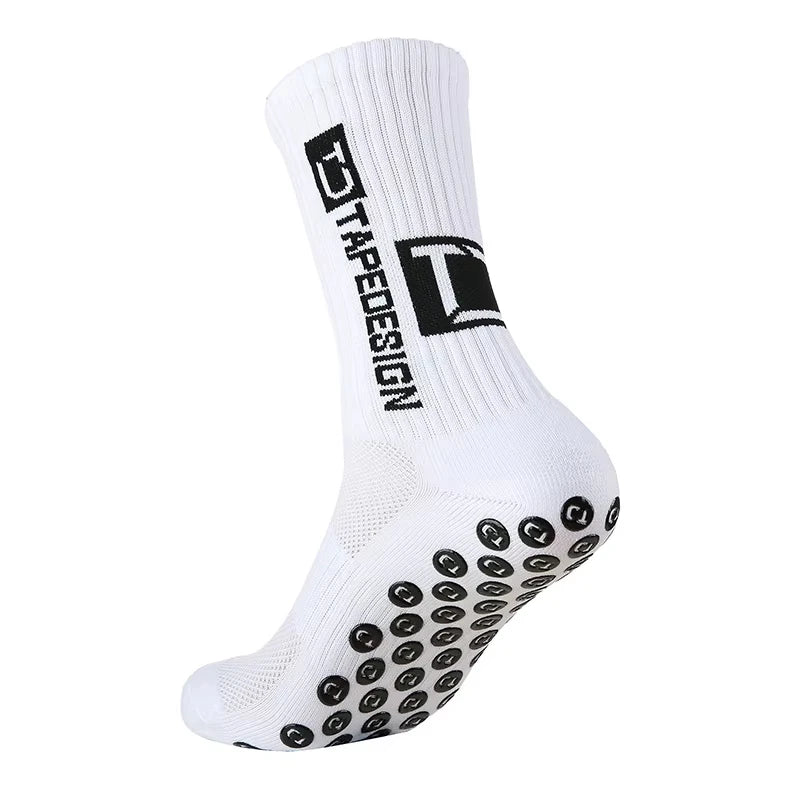 1/4/6 parirs of size 36-40 Children's and Women TC mid tube glued football non slip socks for sports training and competition