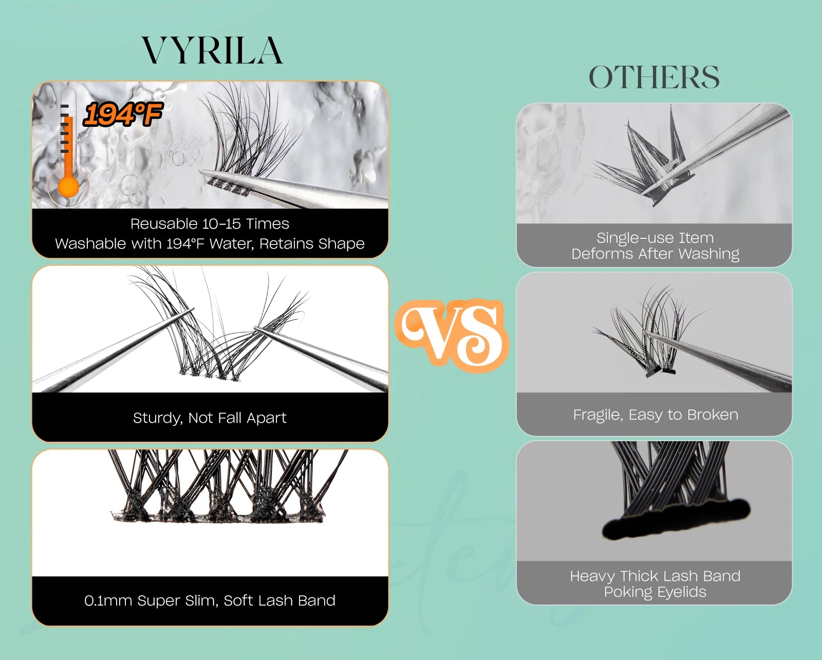 Individual Lashes Cluster C Curl Mix Lash Clusters 3D Wispy DIY Eyelash Extension 0.1mm Super Thin Band Resuable Natural Lashes