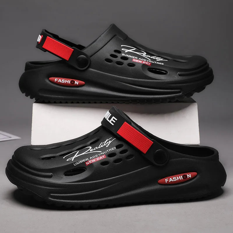 Summer Clogs Sandals 47 Men Clogs EVA Slippers Soft Sole Breathable Beach Slippers Men Home Slippers Outdoor Antiskid Slippers