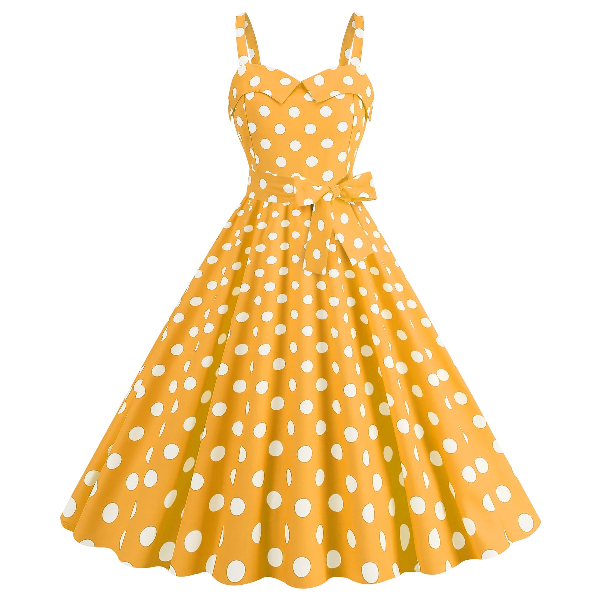 Elegant Women Pink Polka Dot Dress Summer Robe Hepburn 1950s 60s Vintage Sexy Halter Rockabilly Retro Party Dresses 2026 Vestido