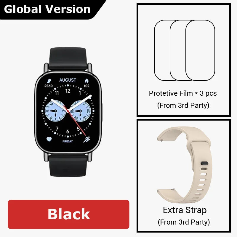 Global Version Redmi Watch 5 Lite 1.96'' AMOLED display 18-Day Battery life Built-in GNSS 5ATM Bluetooth® calling