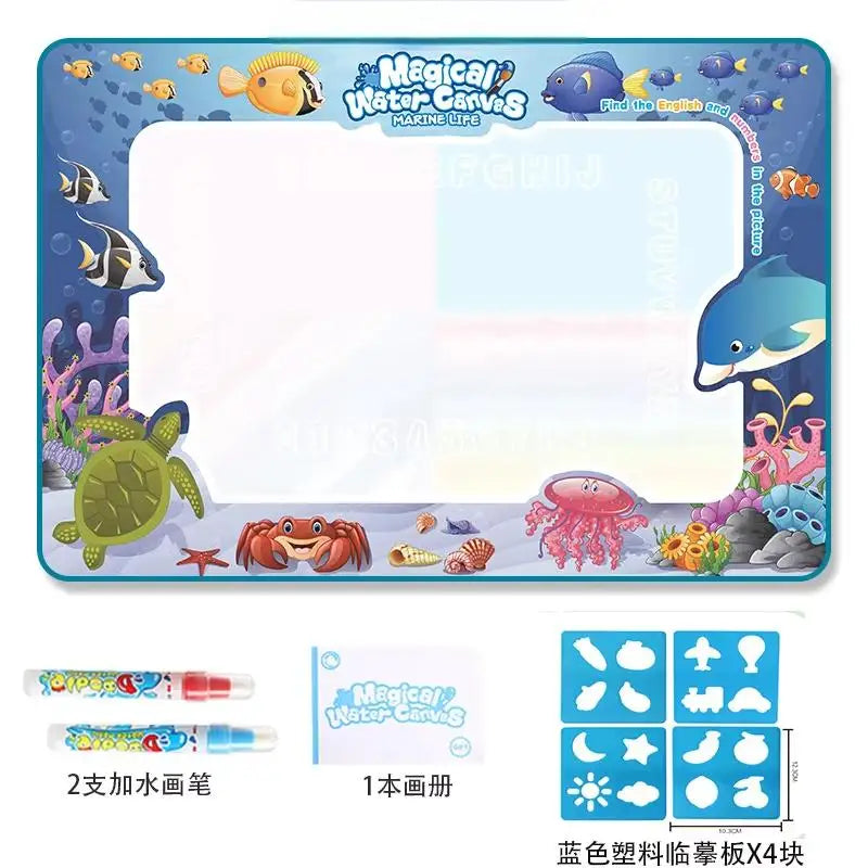 Oversized Magical Water Canvas pens Montessori Toys Learning Blanket Writing  Drawing Repeated Graffiti Painting  toy