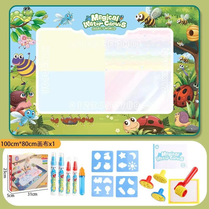Oversized Magical Water Canvas pens Montessori Toys Learning Blanket Writing  Drawing Repeated Graffiti Painting  toy