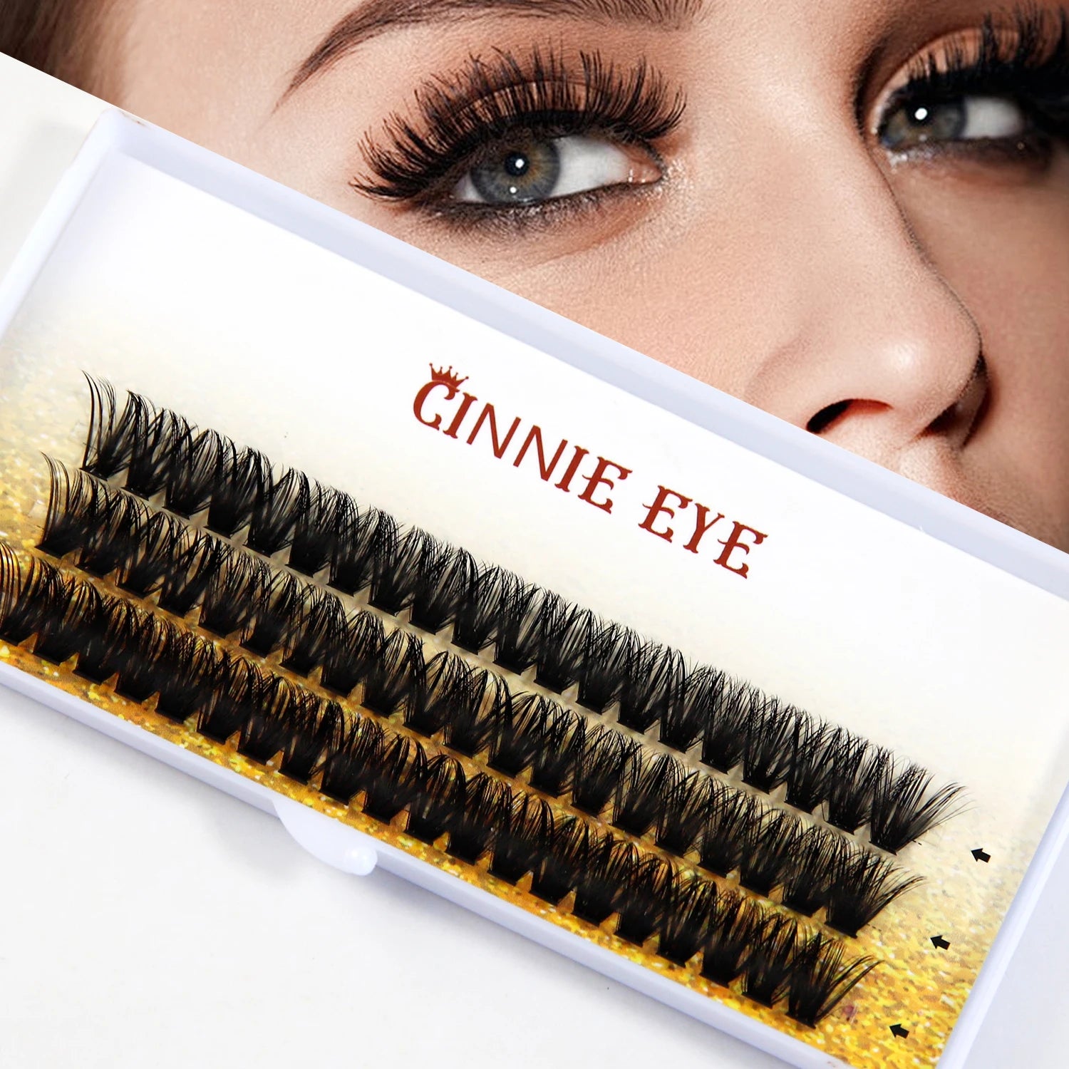 60D Bundles Fluffy Eyelash Volume Eyelash Extension DIY 80D Individual Cluster Lashes Bunches Natural Lash Fox Eye Self Fanning