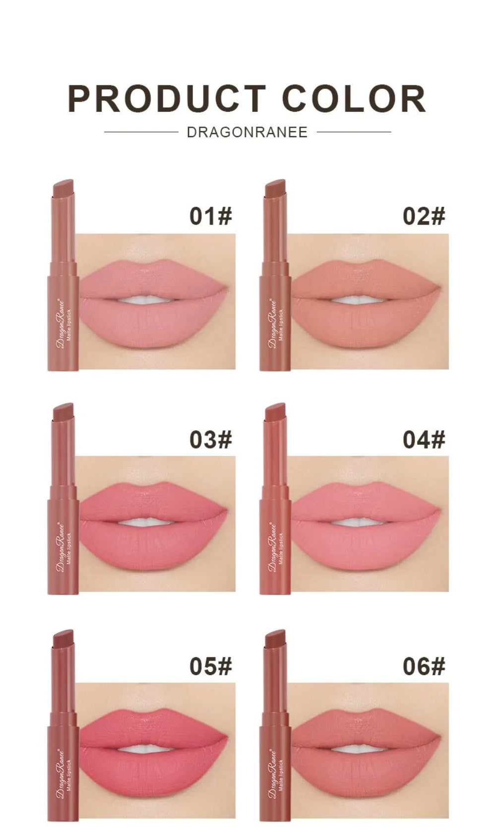 Nude Pink Matte Lipstick 12 Color Waterproof Long Lasting Lip Sticks Not Fading Sexy Red Velvet Solid Lip Gloss Women Lip Makeup
