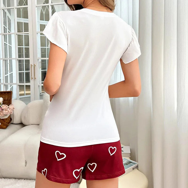 Pajama Suit for Women Woman Pyjamas Set Sexy Women Summer Nightgown Set Women's Home Suit Shorts Pajamas Sleepwear Pants Ladies