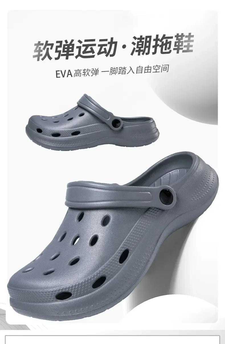 Summer Men Clogs Sandals Men's and Women's Leisure Slippers Beach Slides Home Garden Shoes Outdoor Sandals Plus Size 46 47 48