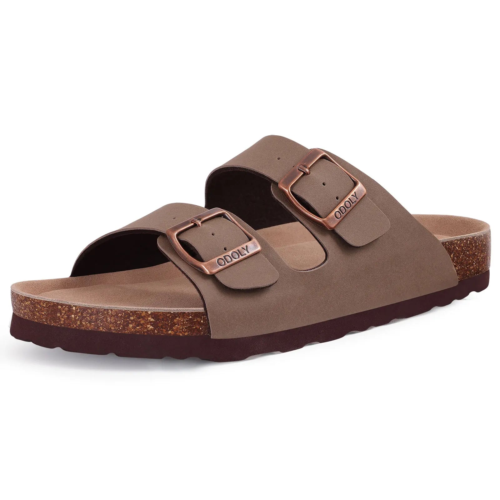 Bebealy Women's Cork Footbed Slide Men Sandal Summer Outdoor Sandals With Adjustable Buckle Beach Sandals Vacation Pool Sandals