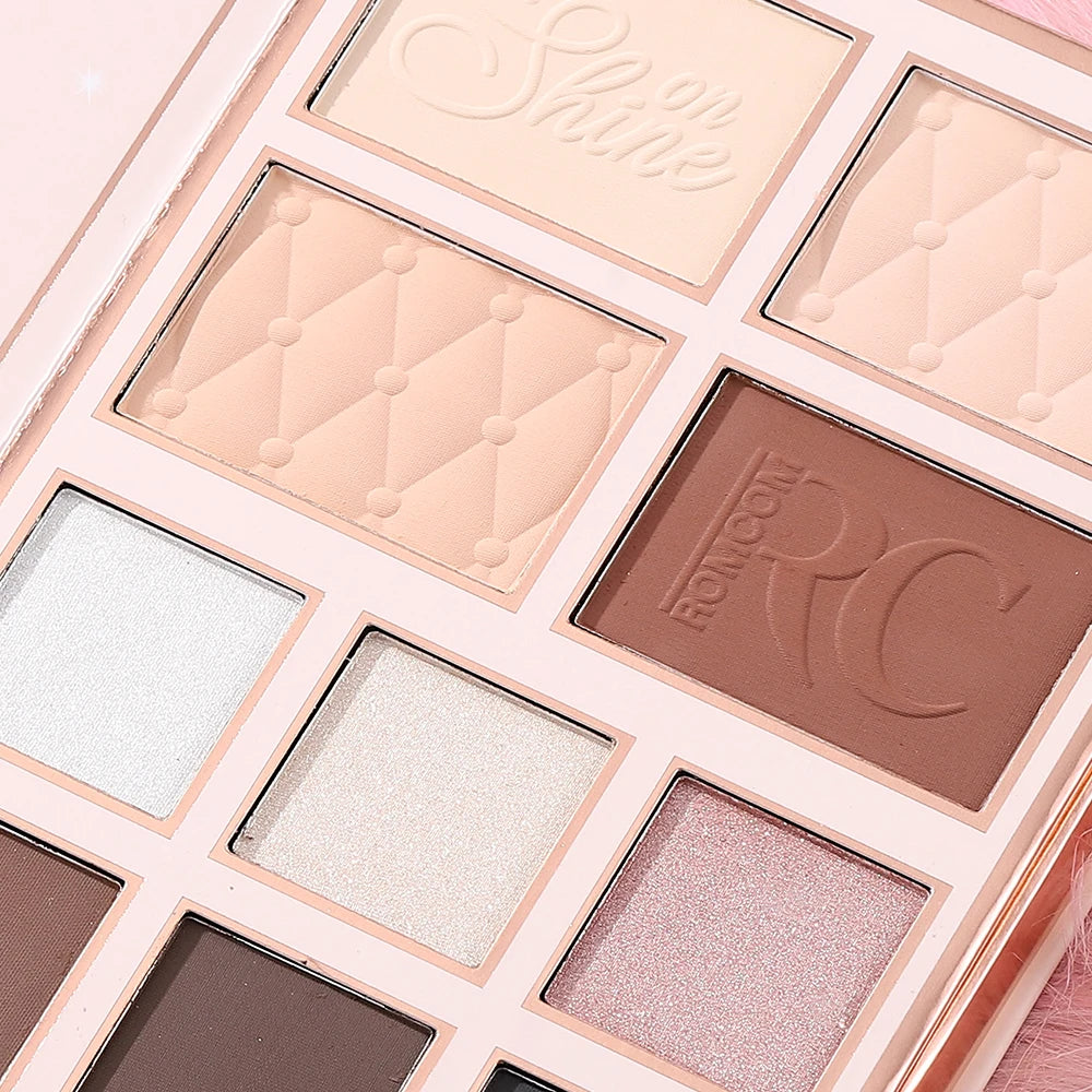 The makeup magic book contains eye shadow, lip gloss, powder blusher highlight, an ideal gift for women in holiday parties