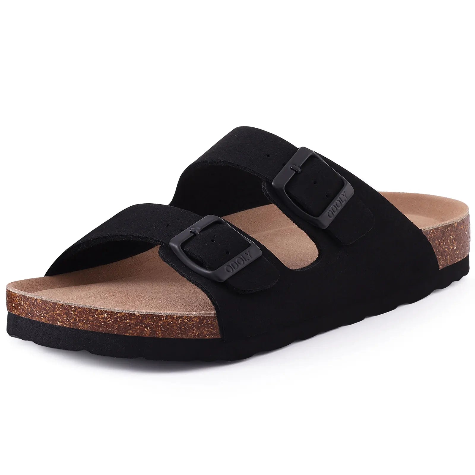 Bebealy Women's Cork Footbed Slide Men Sandal Summer Outdoor Sandals With Adjustable Buckle Beach Sandals Vacation Pool Sandals