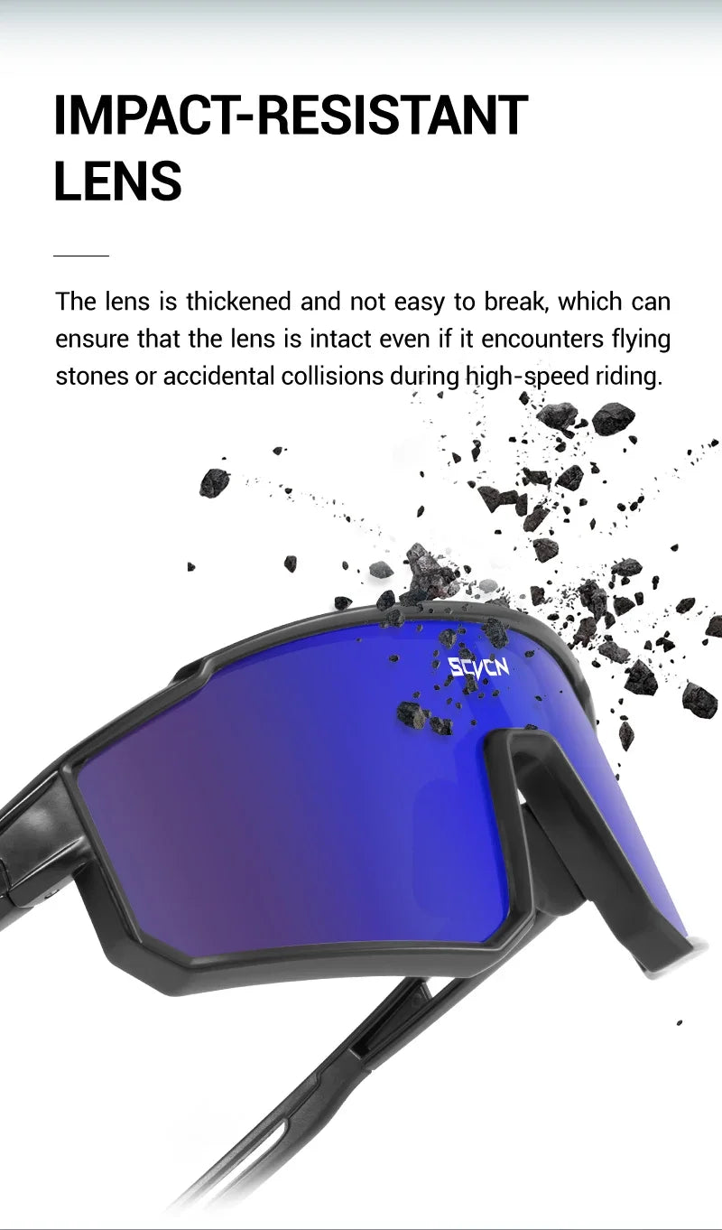 SCVCN Upgraded Outdoor Sports Cycling Glasses Men Women Running Sunglasses UV400 Mountain Camping Fishing Eyewear MTB Goggles