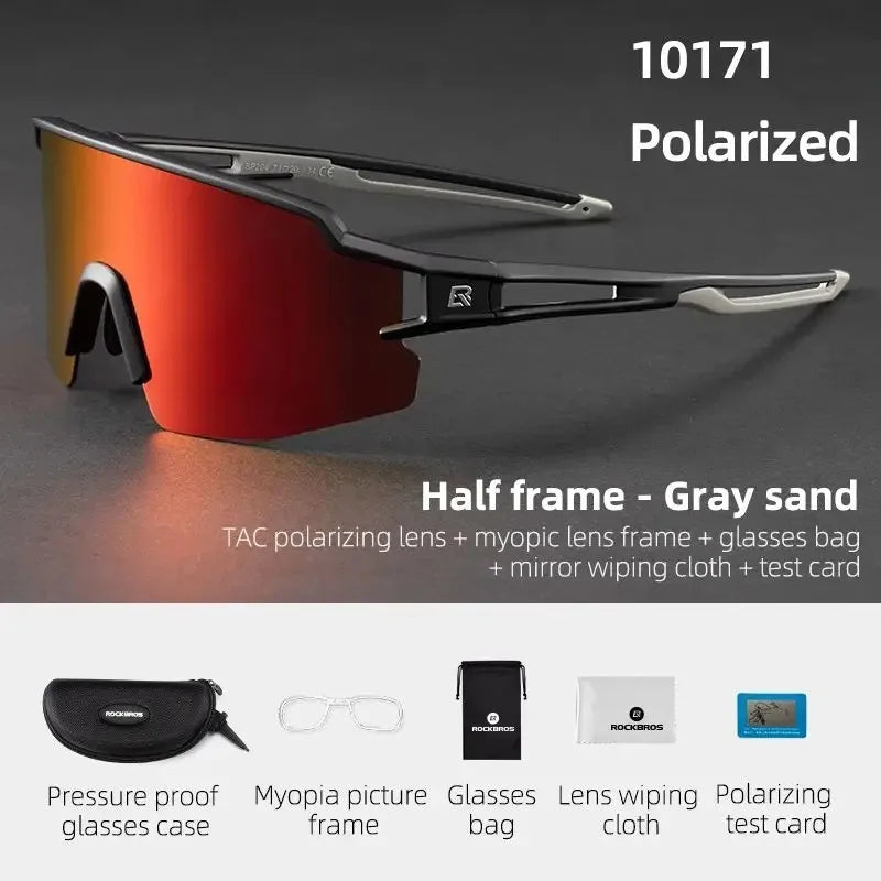 ROCKBROS Cycling Glasses Polarized UV400 Protection Bicycle Sunglasses Men Women Photochromic MTB Road Bicycle Goggles Eyewear