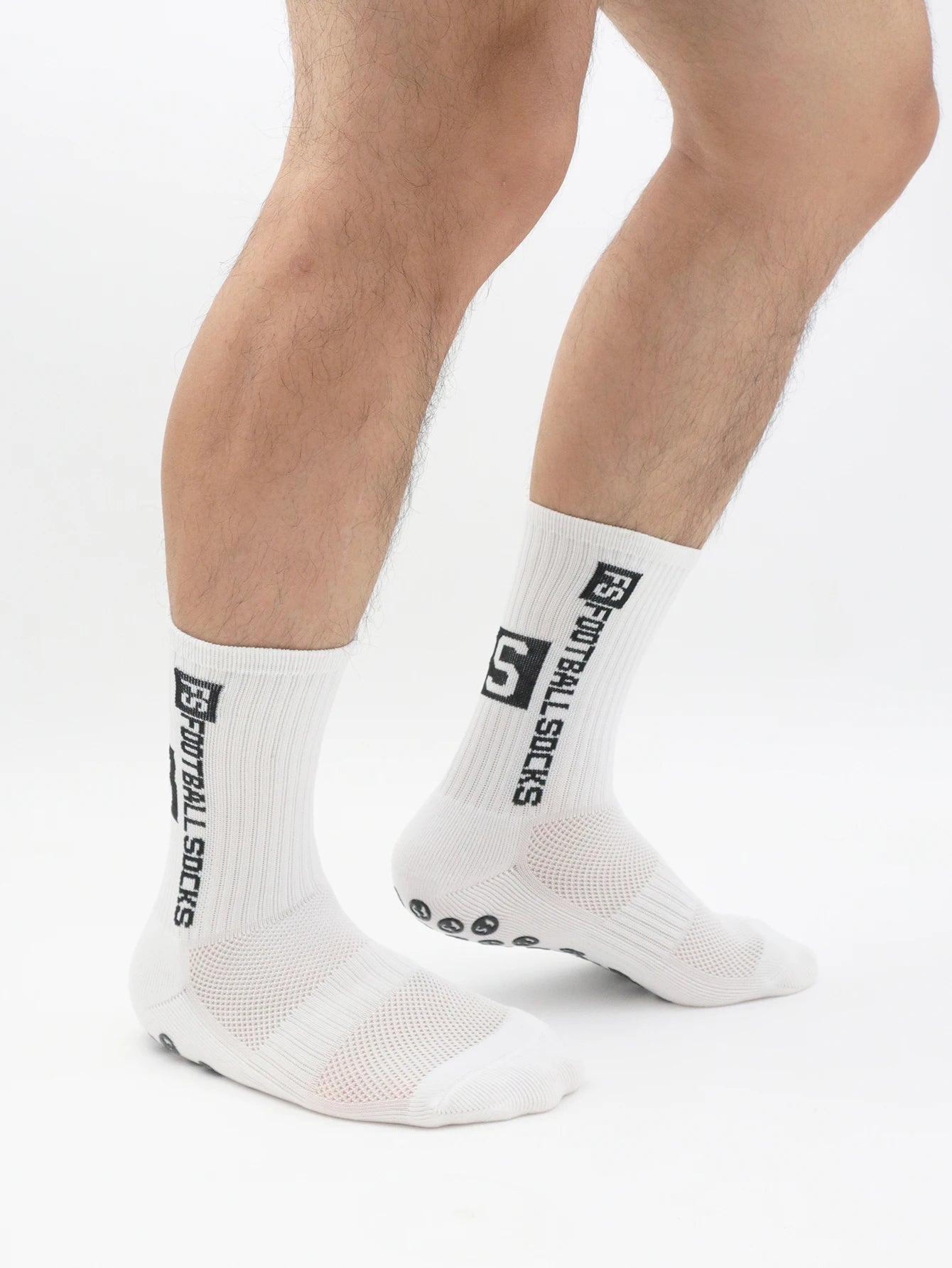 10 Pairs Men's Soccer Socks Anti Slip Non-Slip Gripper Pads for Football Basketball Sports With Grippers Socks