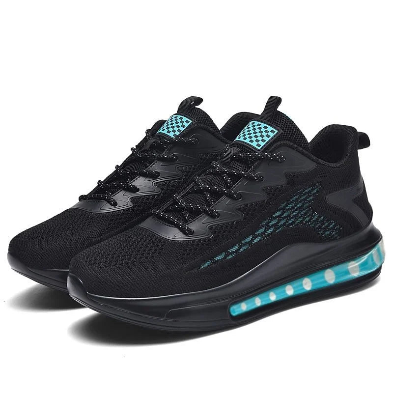 Large size men's shoes breathable lightweight sports shoes outdoor mesh black walking shoes trendy men's casual shoes running sh