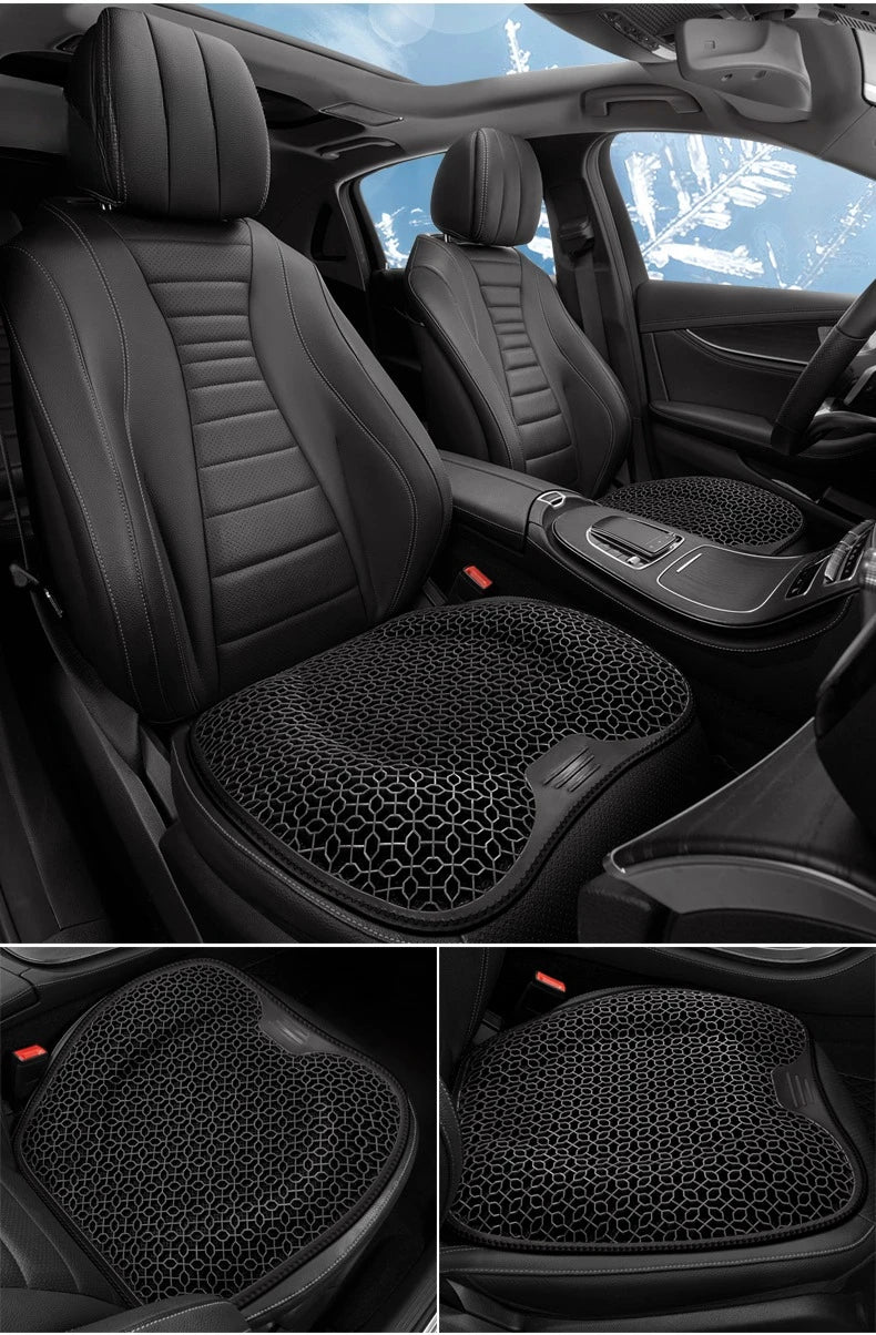 Honeycomb Design Gel Cushion Breathable, Soft and Easy to Clean Provides Comfortable Support Elastic Gel Car Seat Cushion