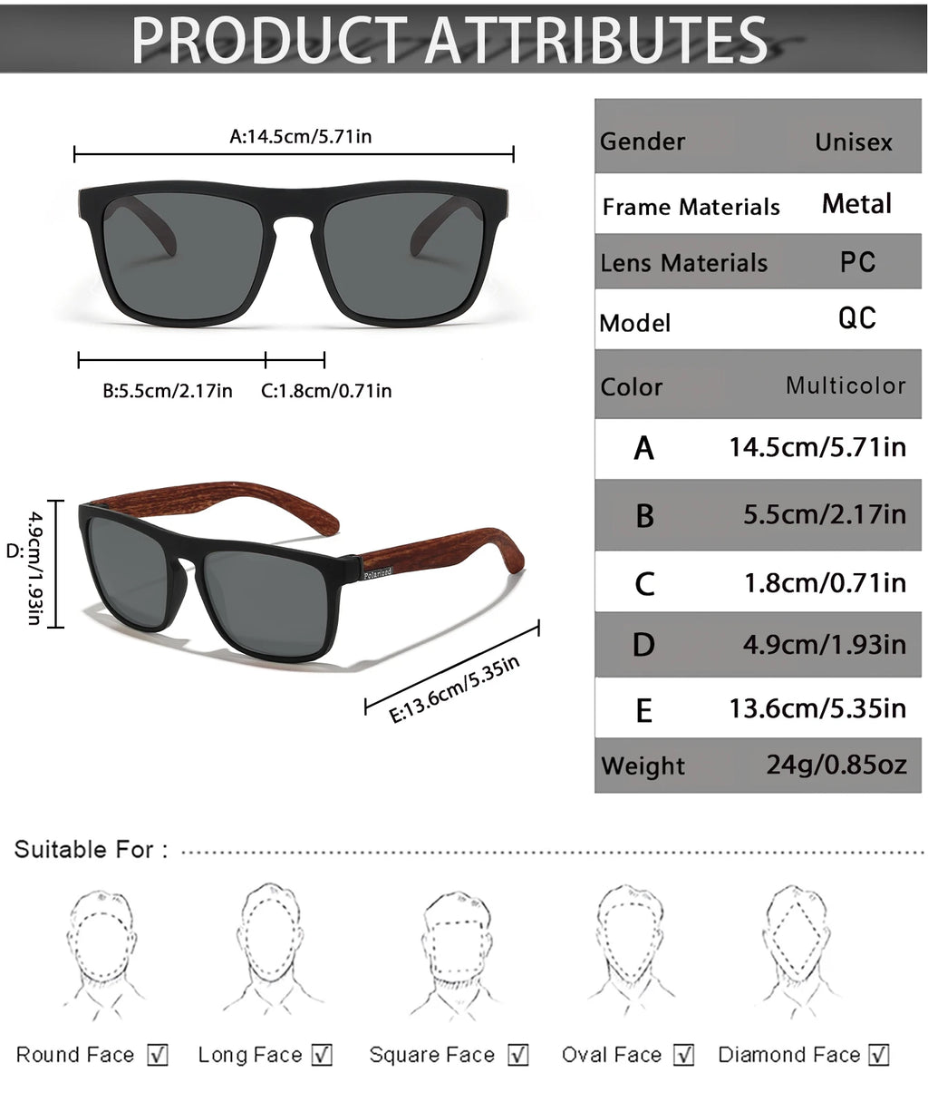 Retro Style Square Frame Polarized Cycling Sunglasses Men Night Vision Car Driving Sunglass Dirt Bike Motorcycle Glasses UV400
