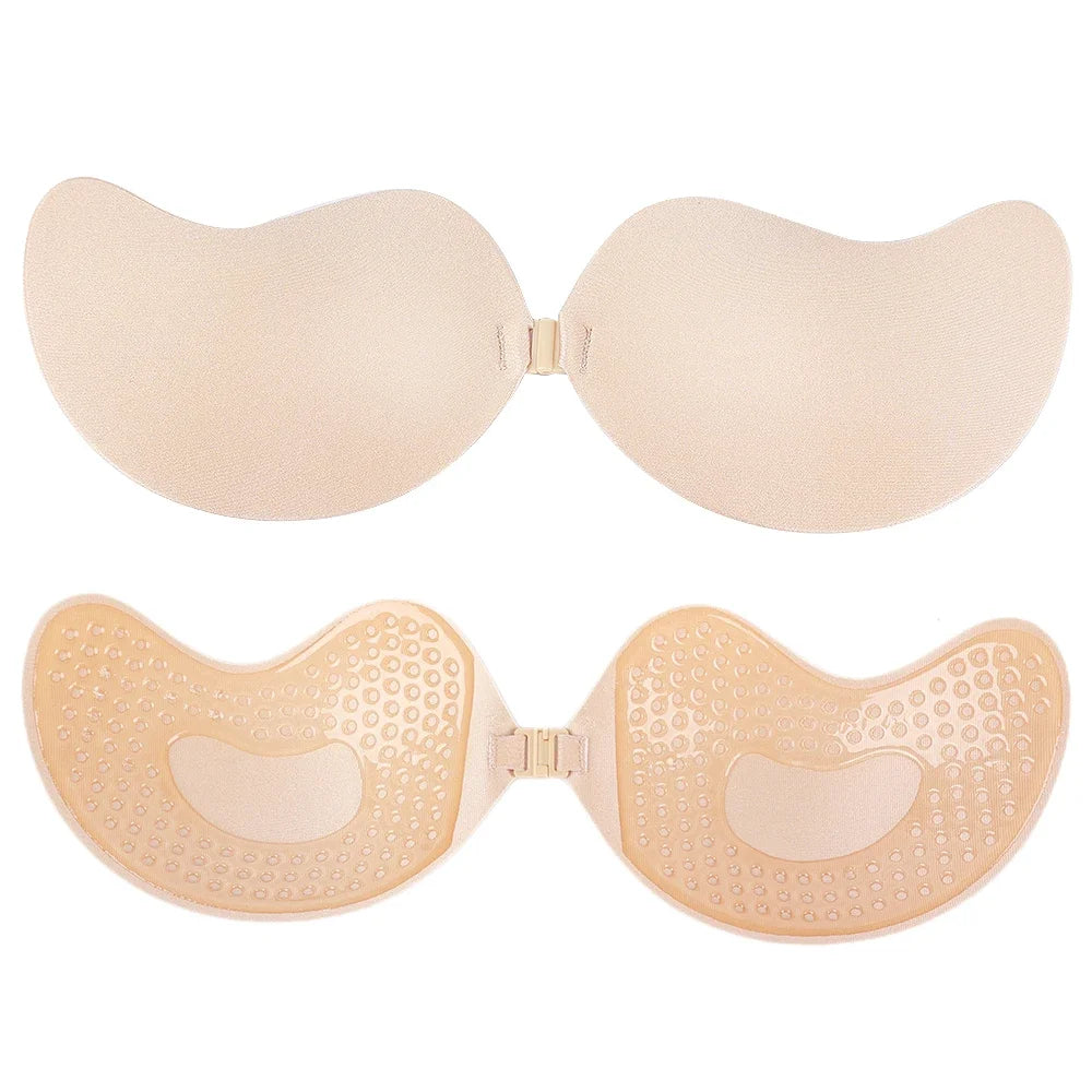 Invisible Strapless Adhesive Stick Bra Strapless Push Up Bras Women Lingerie Seamless Silicone Nipple Covers Bralette Underwear