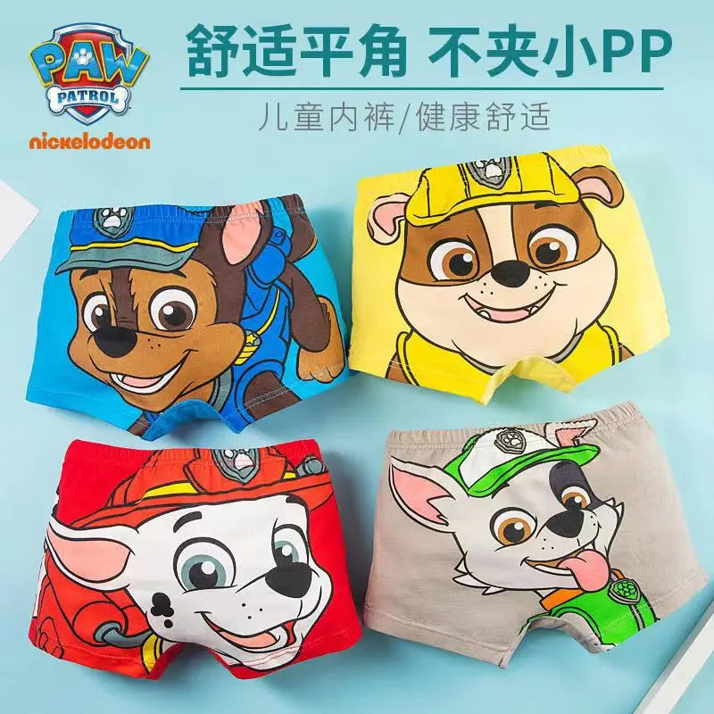 4Pcs/Lot 100% Genuine Paw Patrol Boys Underwears Cotton Children Panties Cartoon Kids Underpants Breathable Briefs for Boy