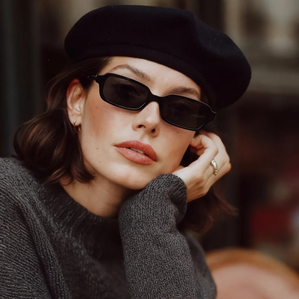Ruiao Women Small Square Sunglasses Retro Fashion UV400 Sun Glasses for Women Luxury Brand Designer Eyewear Female Shades