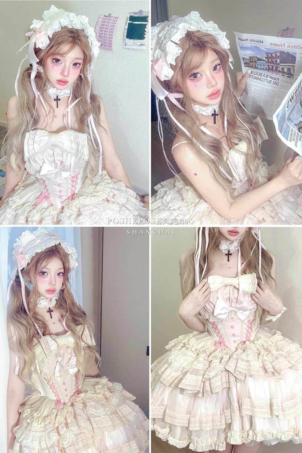 New Girls Birthday Lolita Dress 2026 Spring and Summer Women's Tube Top Satin Bowknot Slim Pettiskirt Short Mini Party Dress