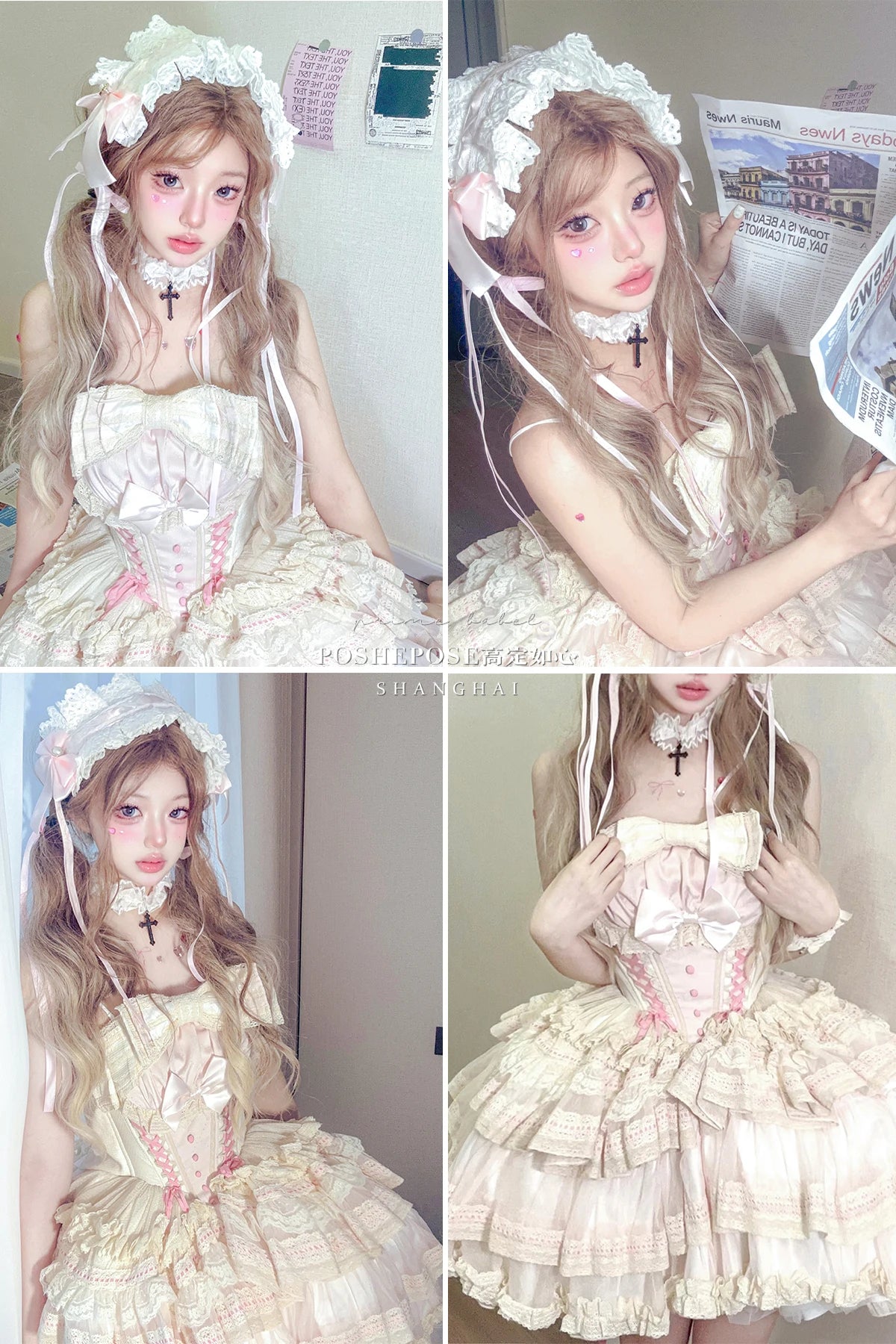 New Girls Birthday Lolita Dress 2026 Spring and Summer Women's Tube Top Satin Bowknot Slim Pettiskirt Short Mini Party Dress