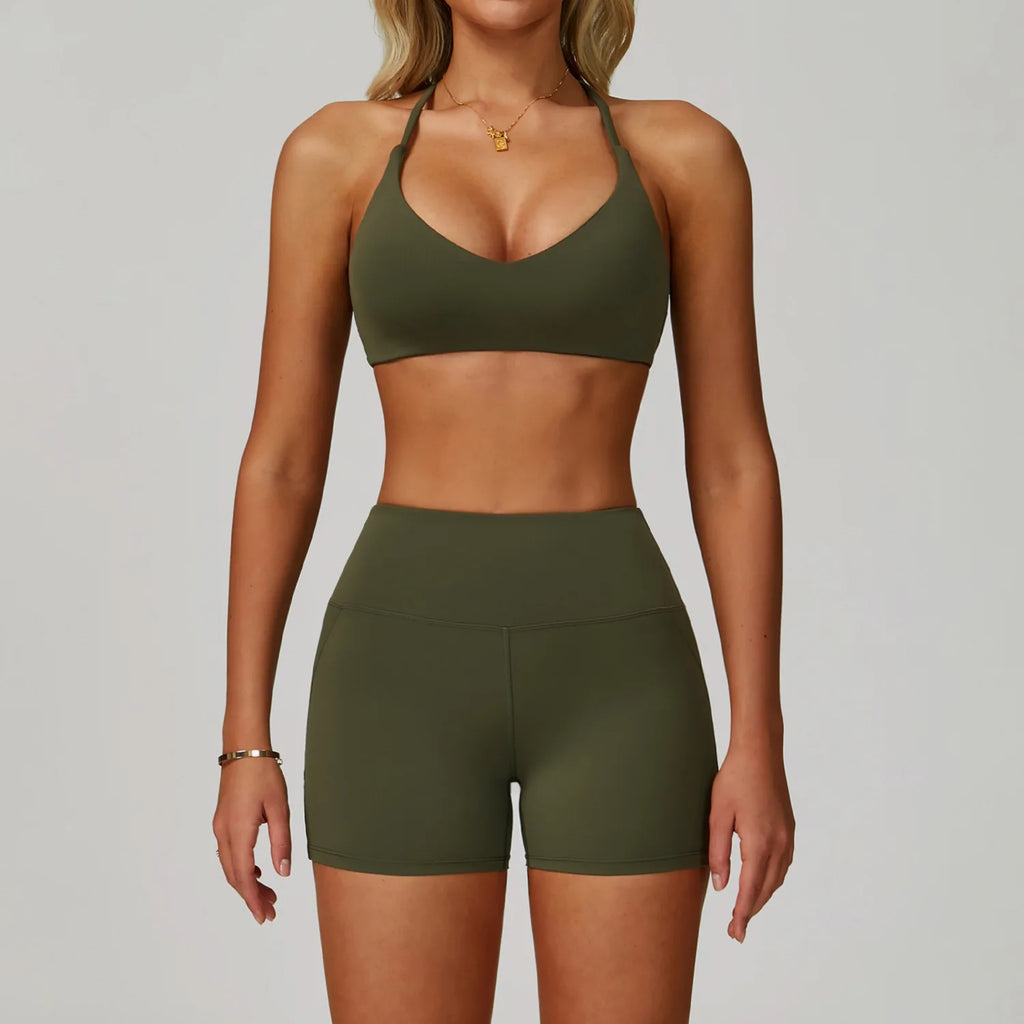 Hearuisavy Women's Running Comfort 2Pcs Sports Pants Set High Waist Push Up Workour Sportswear Casual Cycling Jogging Yoga Bras