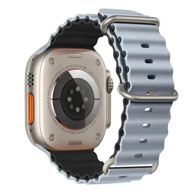 Ocean strap For Apple Watch Ultra 2 Band 49mm 10 9 8 7 45mm 41mm Silicone Bracelet Wristband iWatch 6 5 4 3 SE 44mm 40 42mm band