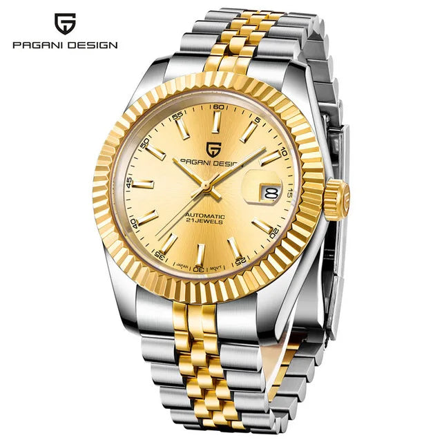 PAGANI DESIGN Man Mechanical Watch Top Brand Luxury Automatic Watch Stainless Steel 100m Waterproof Watch Men Clock Reloj Hombre