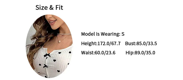 Women's Sleepwear & Loungewear Heart Print Contrast Lace Pajamas Pj Set Summer Sleevelss Cami Top & Elastic Pants Pyjama 2 Piece
