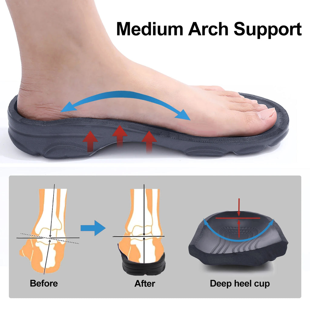 Smile Pop Casual Men Clogs Slippers Band Summer Slippers Outdoor Non-slip Beach Cozy Men Shoes Soft EVA Home Breathable Slippers