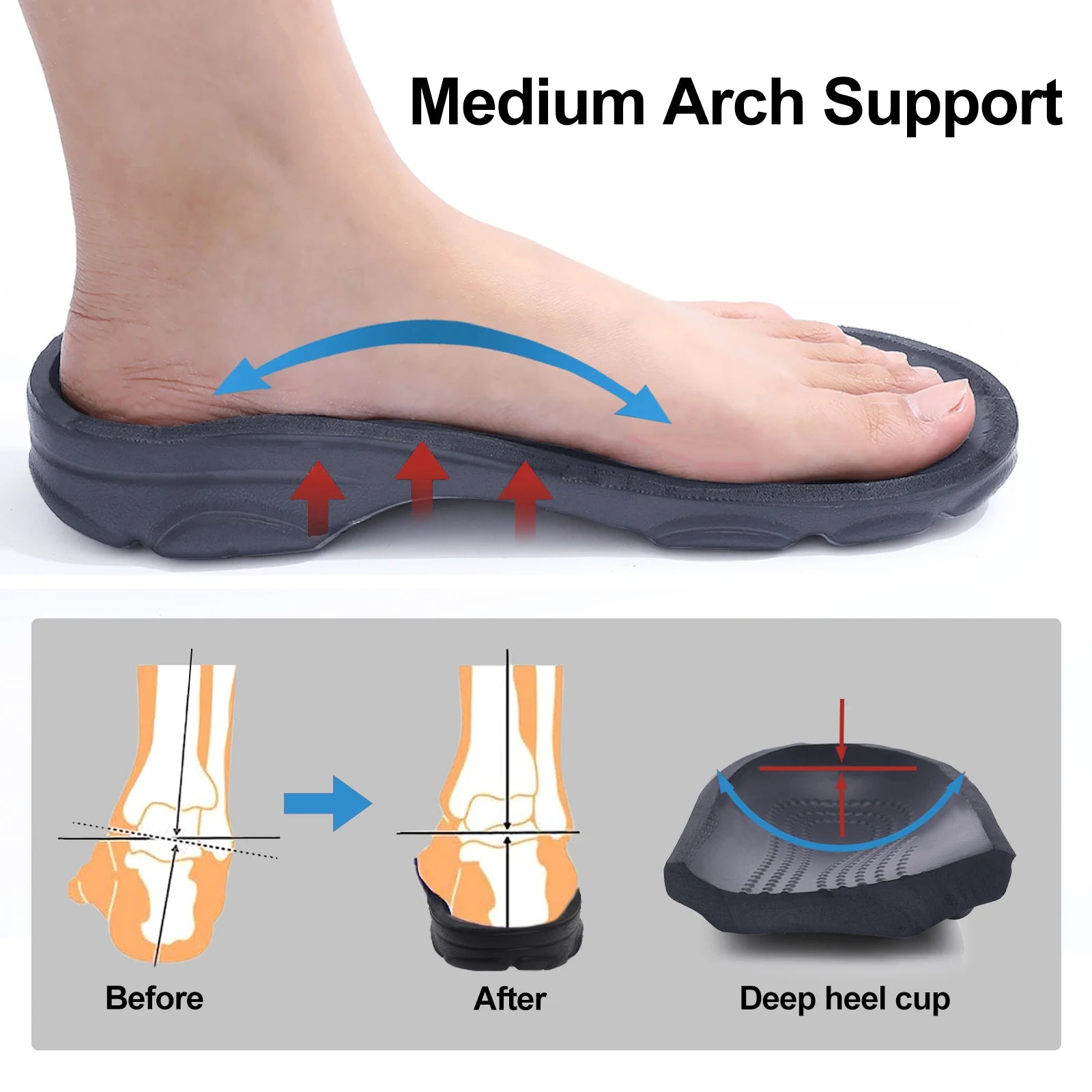 Smile Pop Casual Men Clogs Slippers Band Summer Slippers Outdoor Non-slip Beach Cozy Men Shoes Soft EVA Home Breathable Slippers