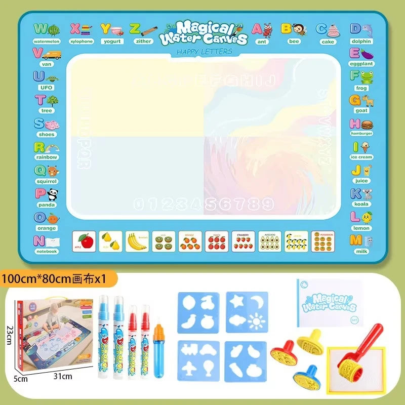 Oversized Magical Water Canvas pens Montessori Toys Learning Blanket Writing  Drawing Repeated Graffiti Painting  toy