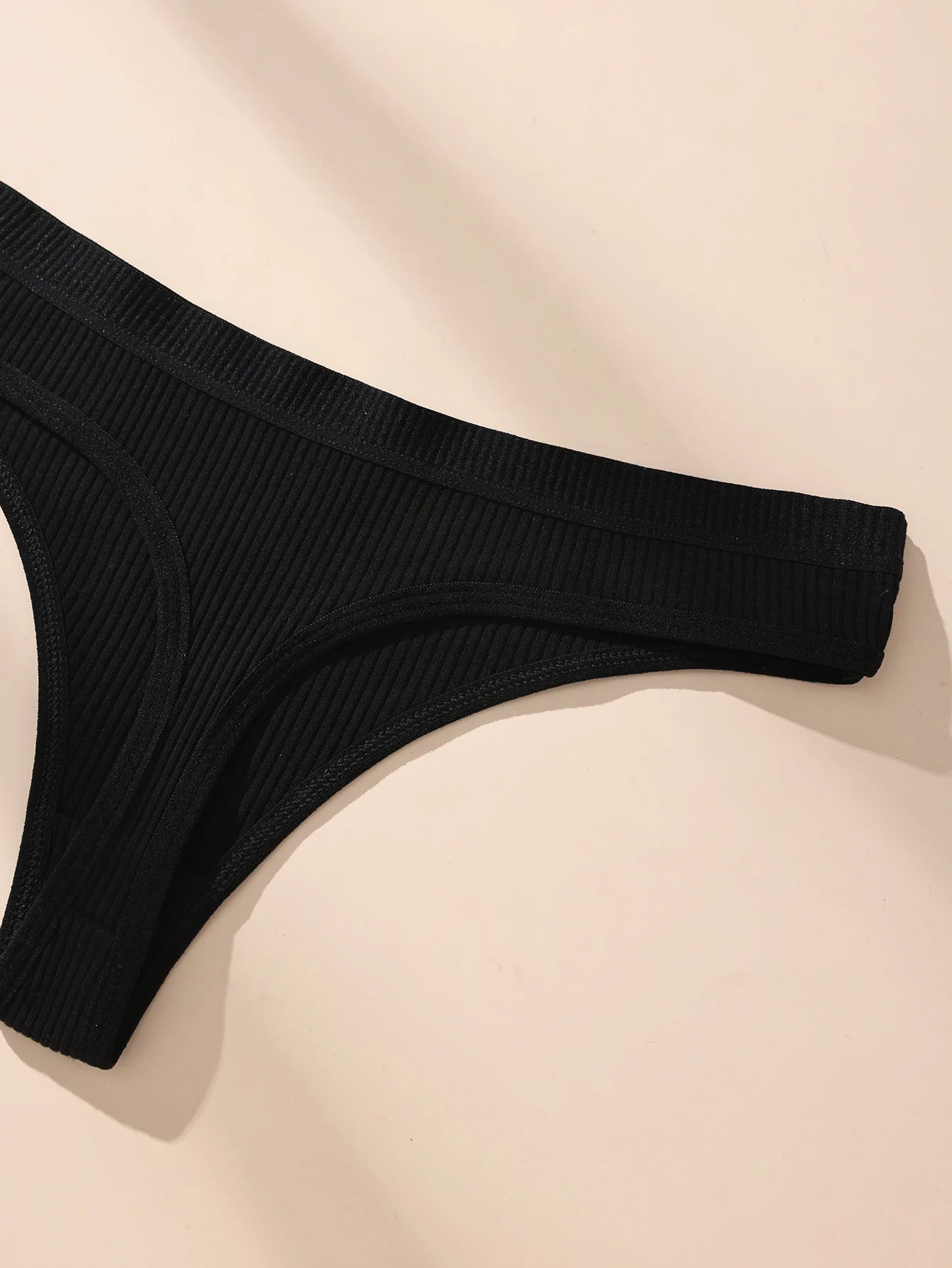 7Pcs Women Cotton Thongs Panties Striped Underwear Sexy Underpants Black Panty Soft G-Strings Plus Size Tanga Female Lingerie
