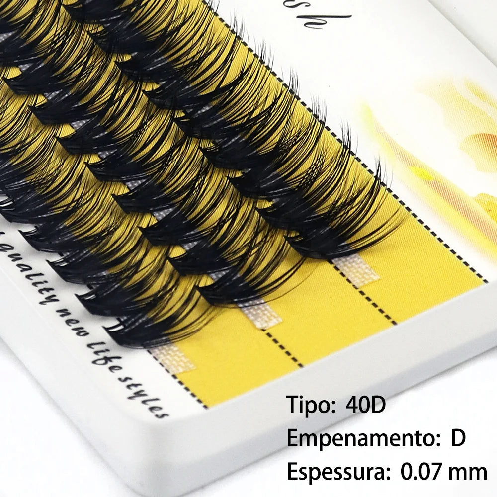 40/30/20D Cluster Eyelash Extension 1Box/60 Bundle Natural Thick Mink Lashes Russian Individual Eyelash bunches Wholesale Cilia