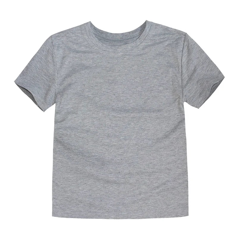 2-16 Years Boys Tshirts Cotton Short Sleeve Girls Clothes Summer Solid T-shirt Teenage Children Tees Kids Korean Top Baby  Cloth