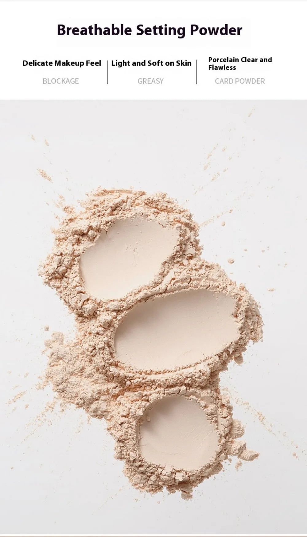 TLM TAILAIMEI  Two-Way Cake Compact Powder with Puff Matte Finish Face Powder Makeup Oil Control Lightweight Pressed Powder P105