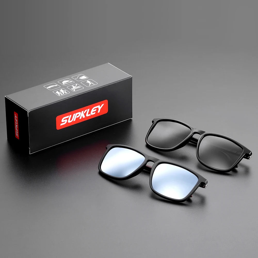 SUPKLEY Men's Polarized Sunglasses Driver Driving Fishing Sunglasses Outdoor Cycling Sports Glasses UV400 Eyewear Accessory
