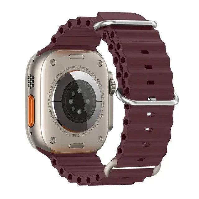 Ocean strap For Apple Watch Ultra 2 Band 49mm 10 9 8 7 45mm 41mm Silicone Bracelet Wristband iWatch 6 5 4 3 SE 44mm 40 42mm band