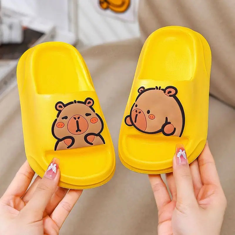 Children Slippers Boys Cute Capybara Home Slippers Summer Non Slip Soft Bottom Bathroom Slippers