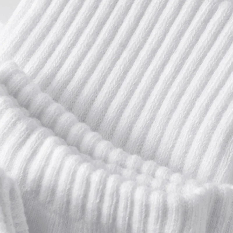 10/20 Pairs Neutral Solid Color Round Neck Socks Spring Summer Sweat Absorbing Breathable Soft Comfortable Couple Sports Socks